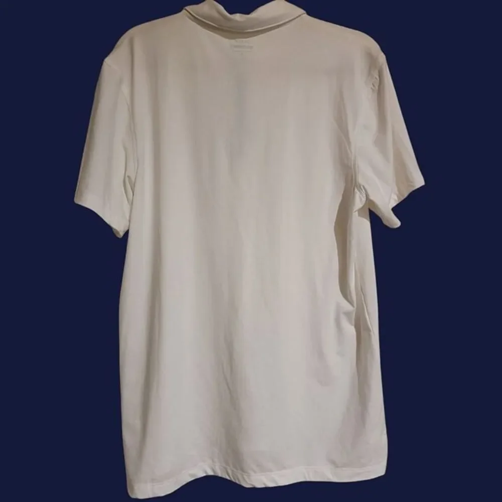 J. CREW Performance Polo Shirt White Mens Large
